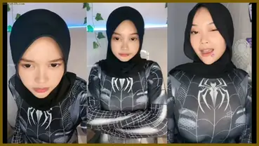 Live Show Host Sheii Trakteer Hijab Cosplay Spidergirl